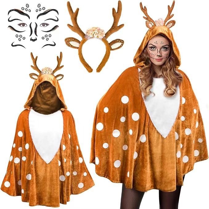Ogrtač jelena za scensku izvedbu – božićni cosplay i kostim vještice za Halloween
