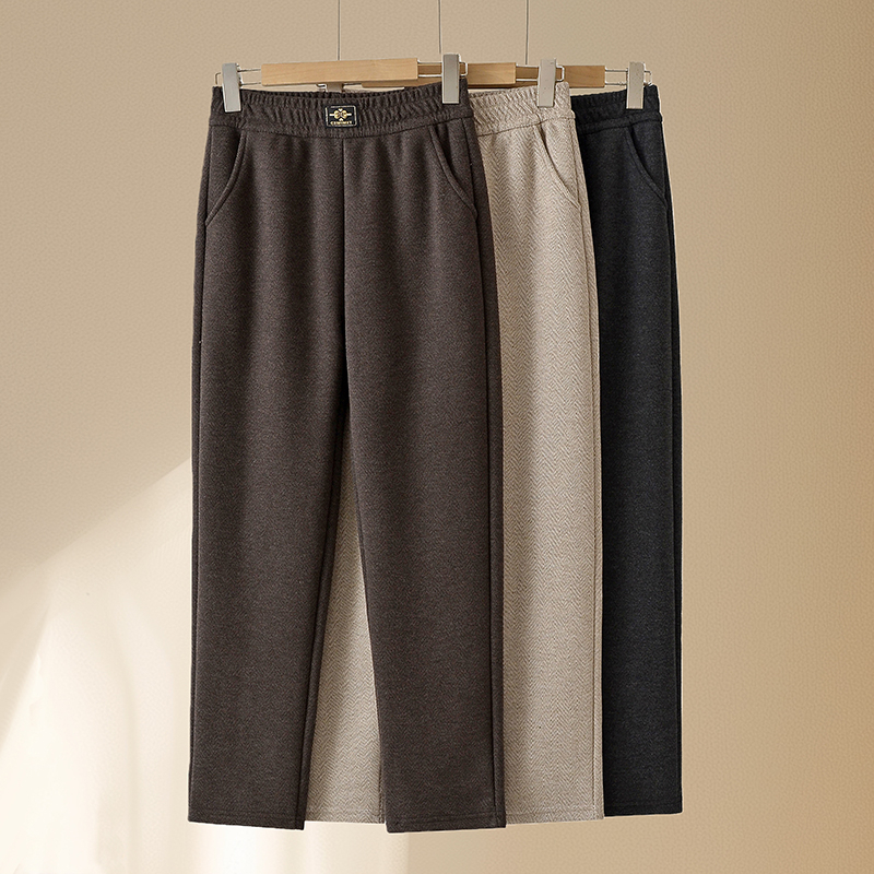 Pantaloni de iarnă pentru femei, cu căptușeală din fleece, talie înaltă, croială dreaptă, calzi