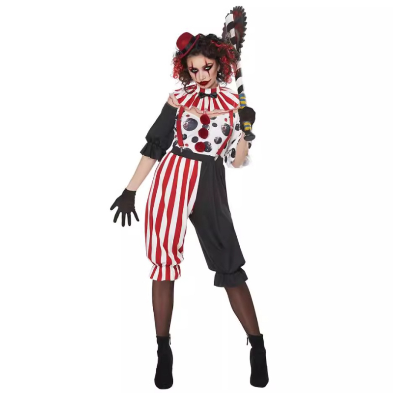 M-XL Halloween kostim, karnevalni zombie klaun kostim, cirkus zombie kostim za izvedbu, kostim lika