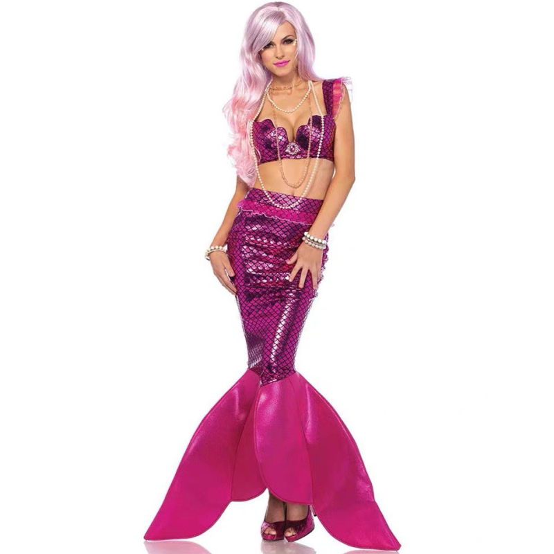 Halloween kostim sirena-vještica za cosplay, scenski i večernji outfit, za odrasle, veličina M-XXL