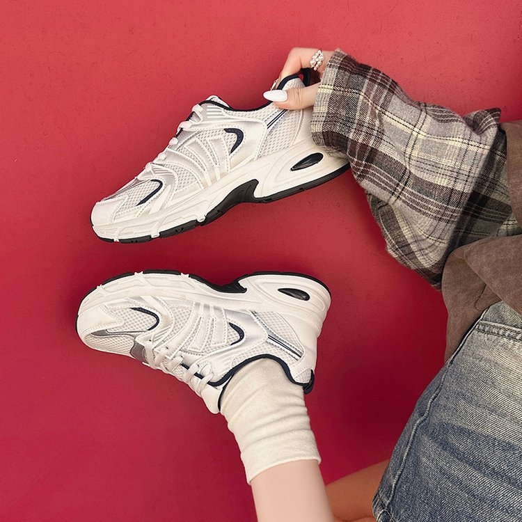 Ženske tenisice u stilu dad shoes, velikih veličina, jesen 2025 nova, lagani mrežasti gornji dio, debeli potplat, svestrane casual sportske tenisice