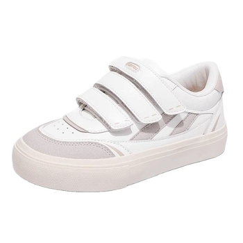 NS1022 Casual bijele tenisice za žene s Velcro zatvaračem i debelim potplatom