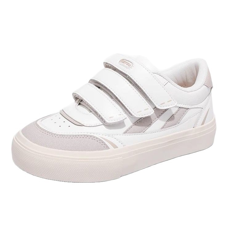 NS1022 Casual bijele tenisice za žene s Velcro zatvaračem i debelim potplatom
