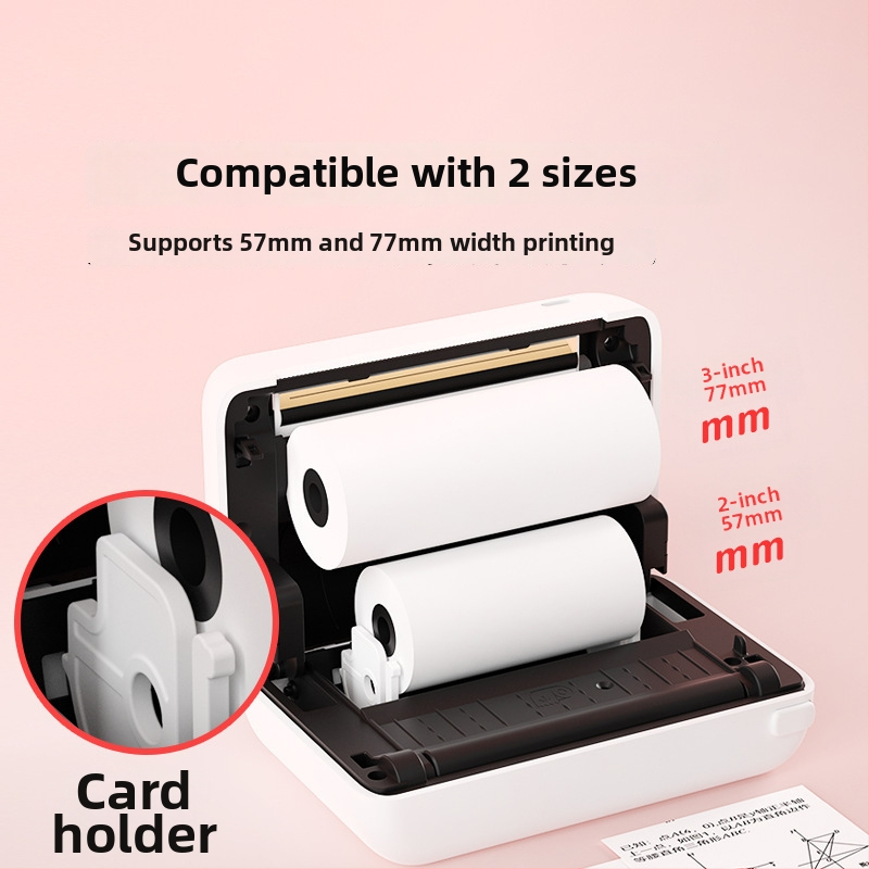 Bud-friendly mini termalni pisač za etikete bez tinte, široki format 77 mm, Bluetooth, kompaktan