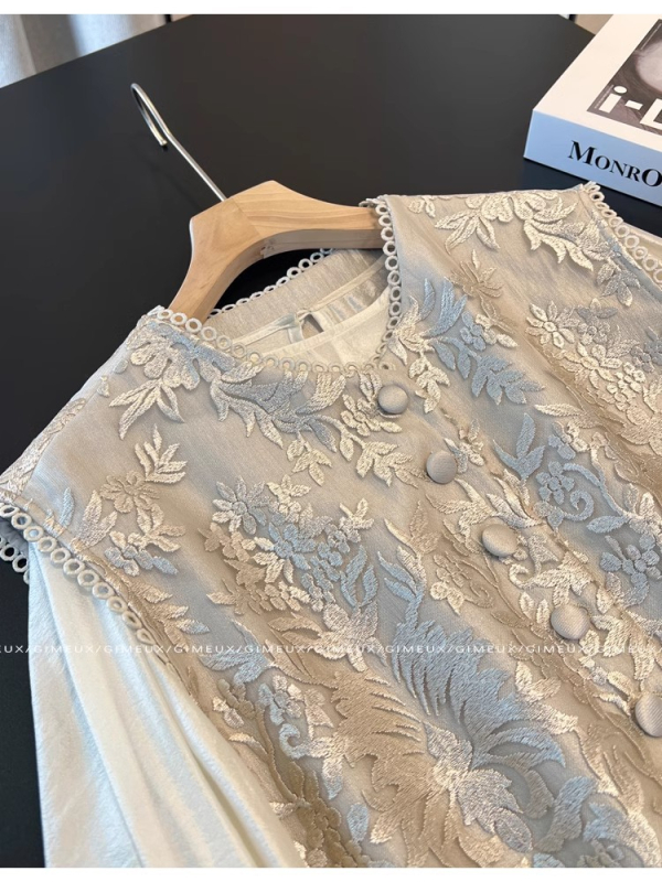 Set majice i veste s čipkom, proljeće 2025, za žene