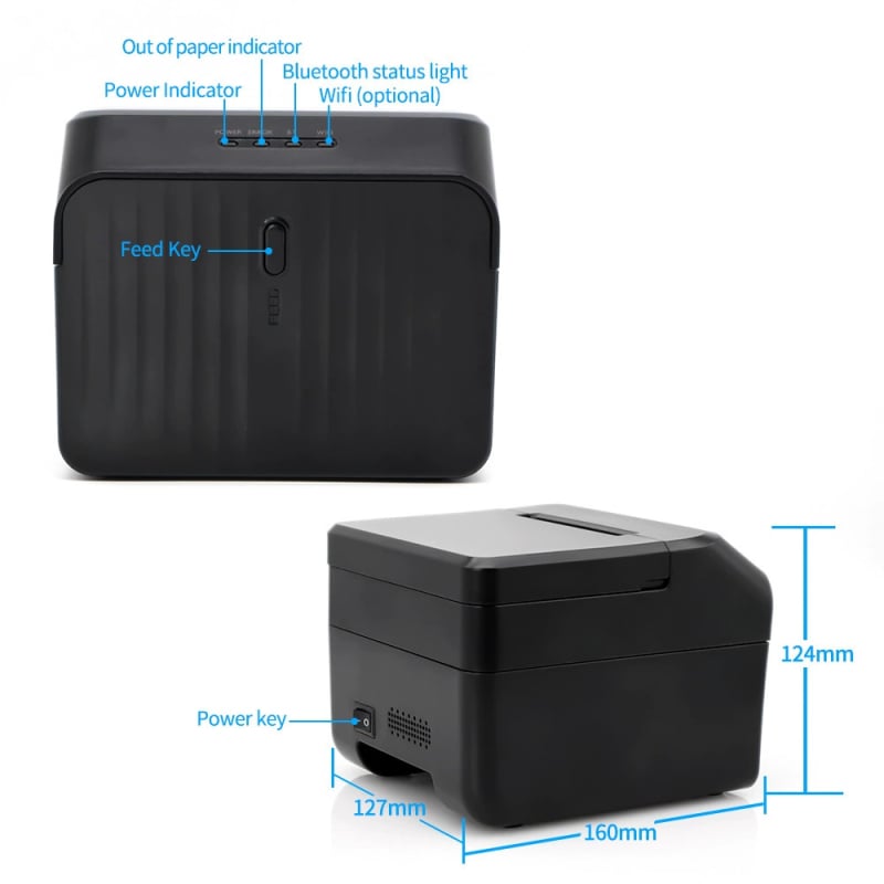 Xinjiamei 58 mm Bluetooth termički pisač računa