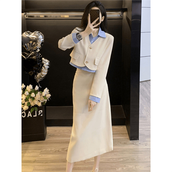 Ženski kostim s suknjom i sakoom za jesen, korejski stil, elegantan izgled
