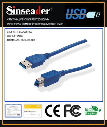 Cablu USB 3.0 A la A, cablu de date USB 3.0 ultra-rapid pentru unități hard externe portabile