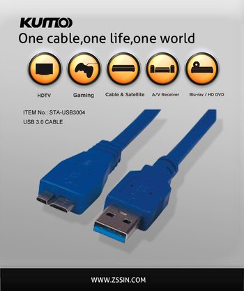 Cablu USB 3.0 A la A, cablu de date USB 3.0 ultra-rapid pentru unități hard externe portabile