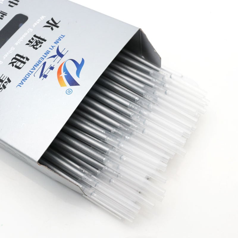 Tianyi 0.7 mm διαγραψιμό ρεφίλ για δέρμα, ύφασμα και πλαστικό – Ασημί