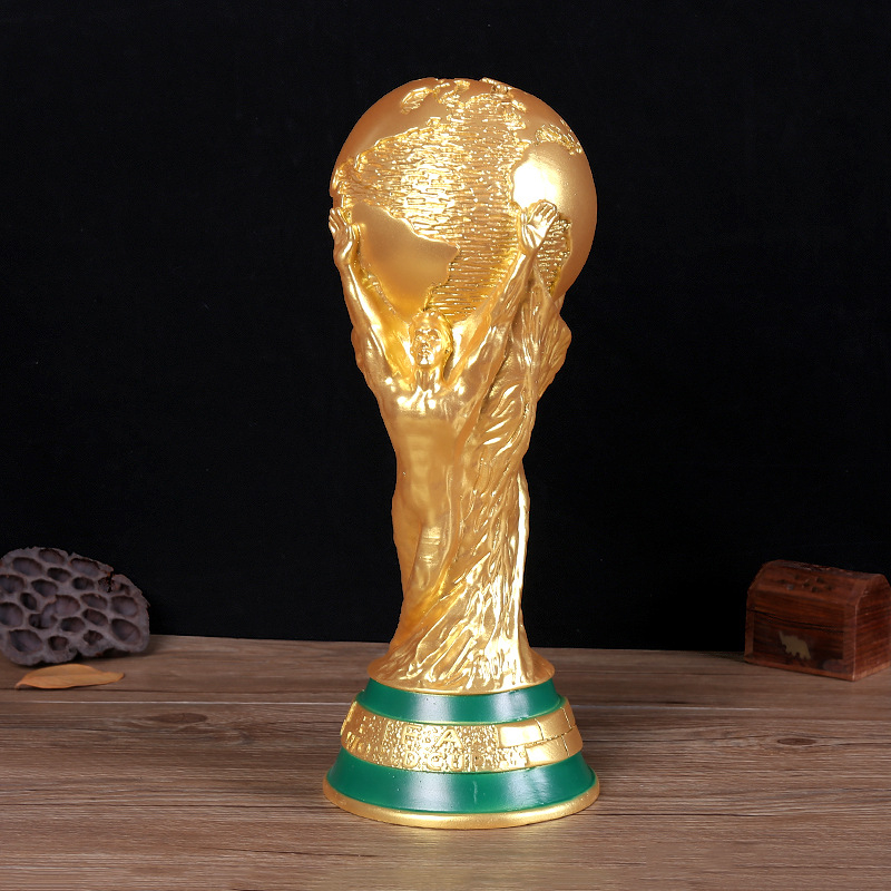 Trofeja od smole Katar Svjetsko prvenstvo – Kup Herkula, nogometni suvenir, 36 cm, mogućnost prilagodbe logotipa