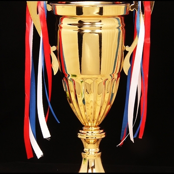 Prilagođeni metalni trofej za nogomet i košarku s izvezenim uzorkom — kreativna školska sportska nagrada za djecu