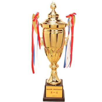 Prilagođeni metalni trofej za nogomet i košarku s izvezenim uzorkom — kreativna školska sportska nagrada za djecu