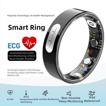 ECG pametni prsten za praćenje sna i aktivnosti, plivanje, Bluetooth nosivo uređaj