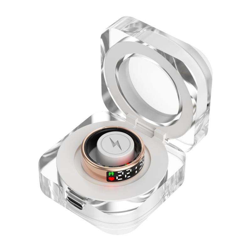 Smart Ring magnetické nabíjacie púzdro pre prsteň, prenosný kryštálový bezdrôtový nabíjač