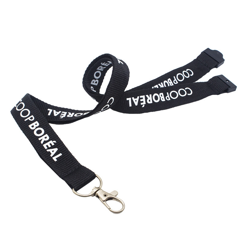 Poliesterski lanyard za identifikacijsku karticu sa sitotiskom, odvojivom sigurnosnom kopčom i logom