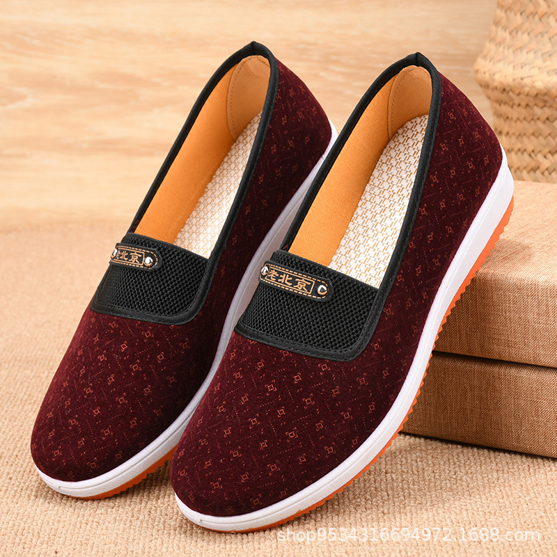 Ženske platnene cipele u stilu Starog Pekinga, slip-on, ravna potplata, izdržljive, casual za proljeće i jesen