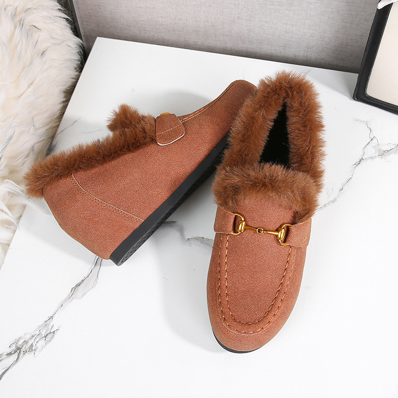 Ženske mokasine s pliš podstavom, zimske, slip-on, unutarnje povećanje visine, mali broj 3233