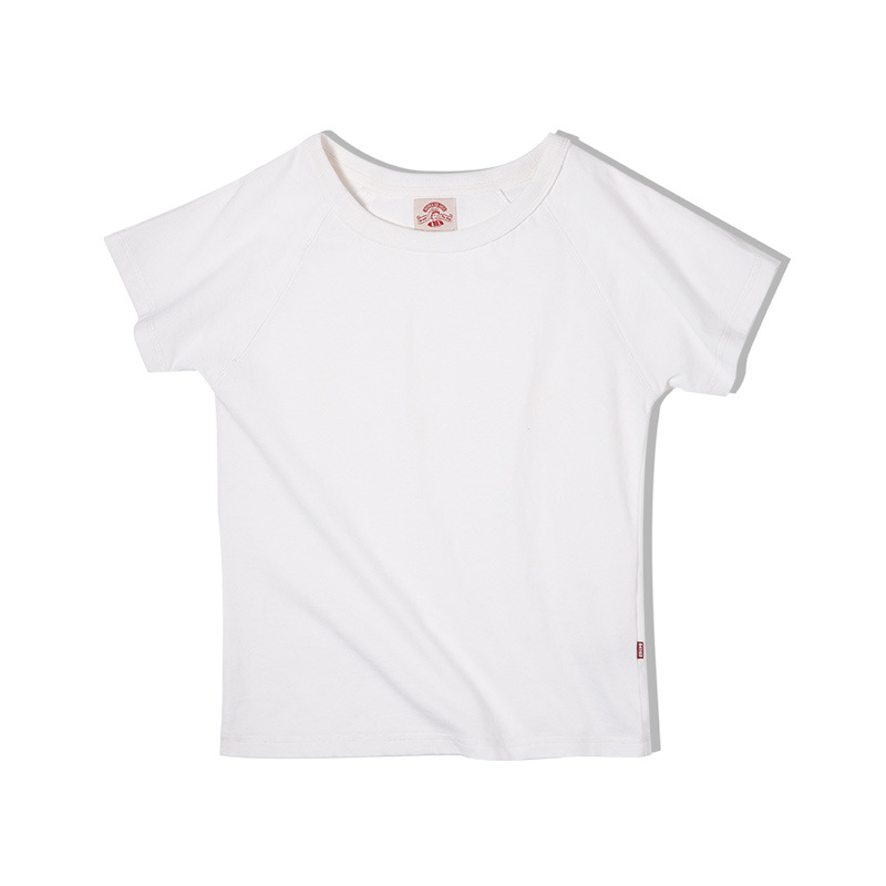 MADEN ženski Raglan T‑shirt od pamuka, bijela, kratki rukavi, klasični ležerni kroj