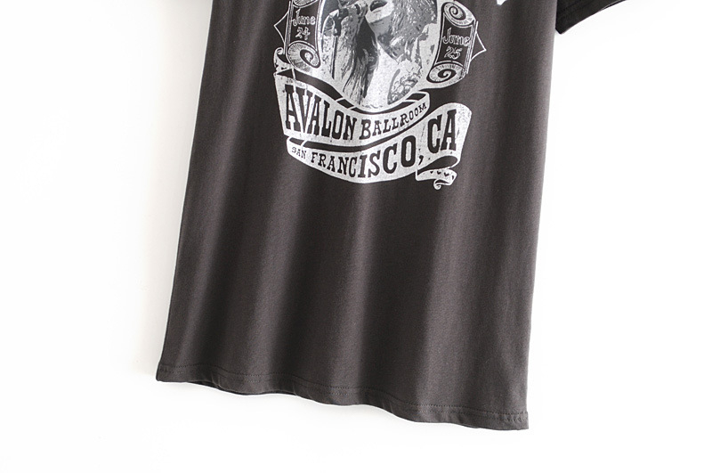 2025 europsko-američkog stila proljetni ženski T-shirt s natpisom slovima, kratki rukavi, 6172