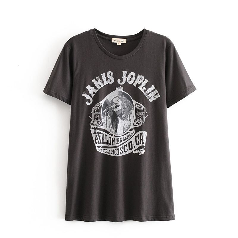 2025 europsko-američkog stila proljetni ženski T-shirt s natpisom slovima, kratki rukavi, 6172