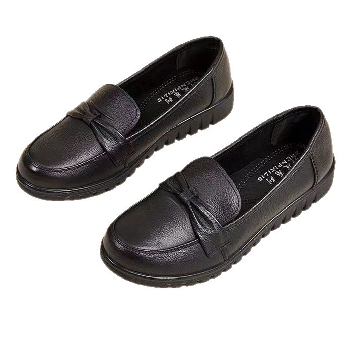 Ženske udobne slip-on cipele s ravnim potplatom, PU koža, protivklizne, casual jednobojne