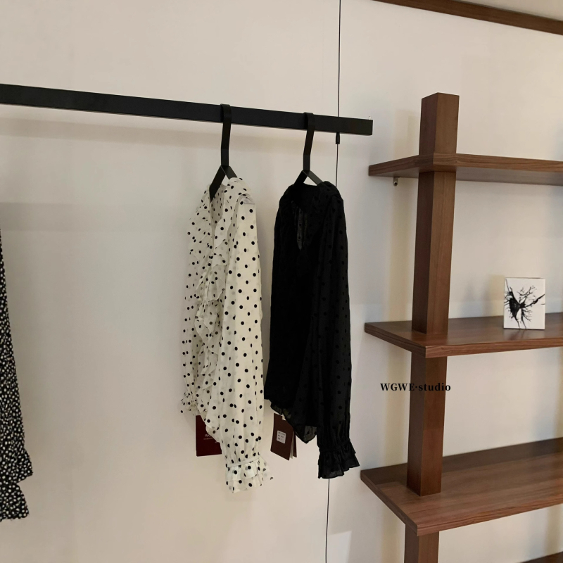Ženska bluza s vezicama, dugi rukavi, V izrez, straight kroj, jednobojna, poliester, jesen 2025, japansko-korejski casual stil