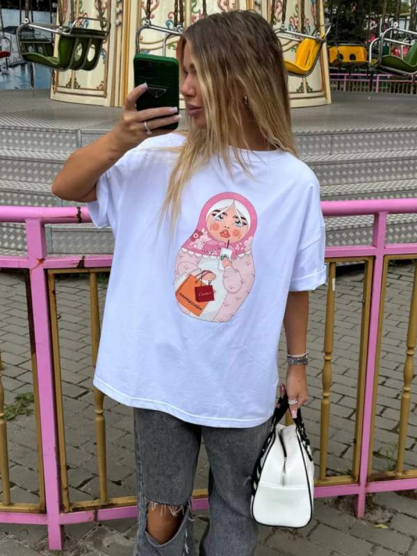 Ženski T‑shirt s kratkim rukavima, 100% pamuk, okrugli izrez, udoban kroj, ljetni casual top s tekstnim printom