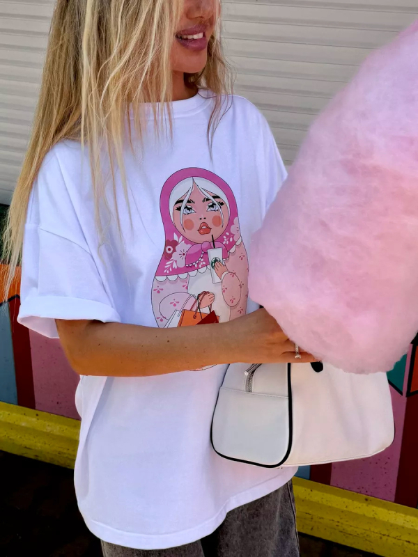 Ženski T‑shirt s kratkim rukavima, 100% pamuk, okrugli izrez, udoban kroj, ljetni casual top s tekstnim printom