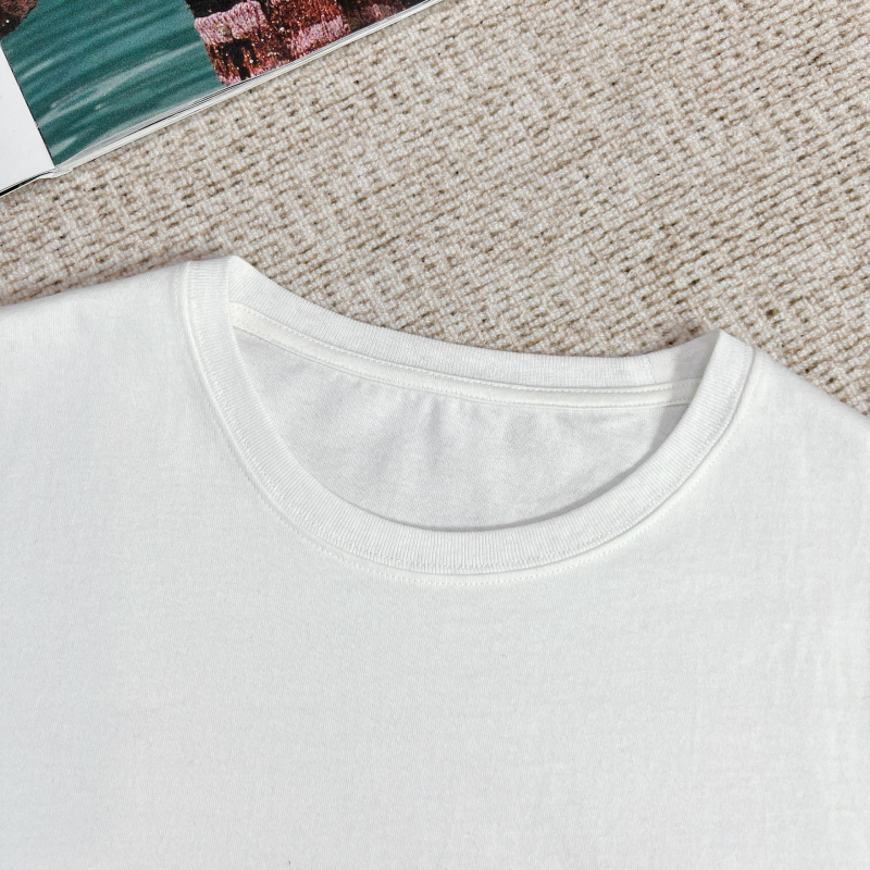 House25 Ženski pamukasti T-shirt, širokog kroja, jednobojna, okrugli izrez, proljeće-ljeto