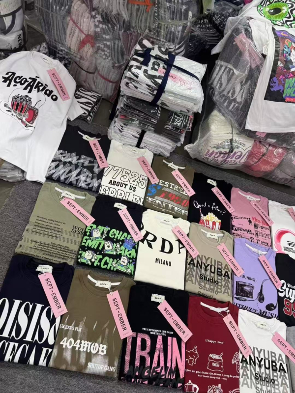 T-shirt od čistog pamuka 400 g s američkim stilom ispisa, kratki rukavi, unisex, opuštena kroj, ljeto