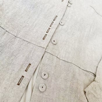 Ženski kapuljača top za zaštitu od sunca s cvjetnom izvezenom, retro casual stil, dugi rukav, tkanina od konoplje i lana