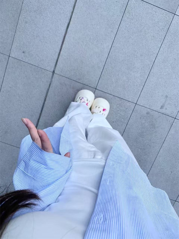 Ženska plava prugasta košulja-jakna za proljeće i jesen, korejski stil, širok kroj, dugi rukavi, casual slojeviti top