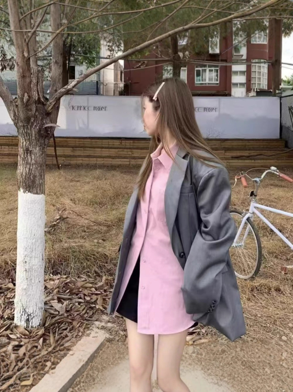 Ženska košulja u korejskom stilu, ležernog kroja s dugim rukavima, proljetno-jesenski svakodnevni top s polo ovratnikom