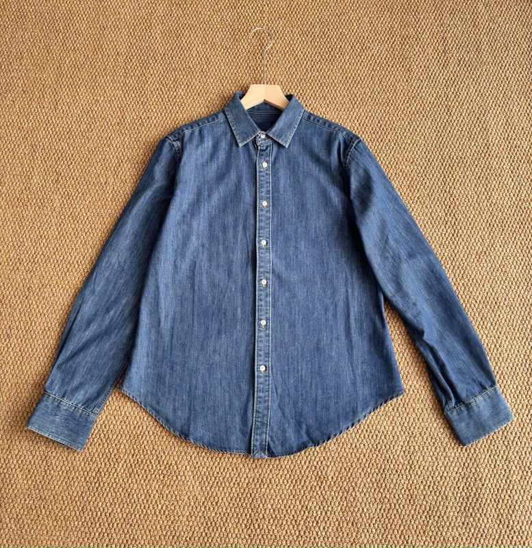 Ženska traper košulja s vezom, vintage pranje, dugi rukavi, cardigan stil za proljeće i jesen