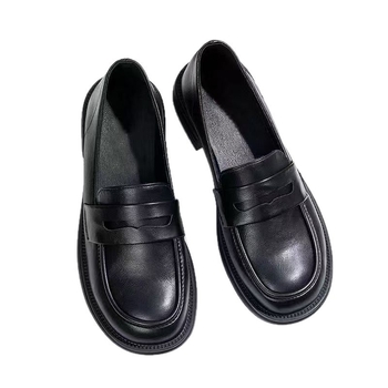 Ženske loafers od PU kože, okrugli vrh, mekana gumena potplata, platforma, britanski stil, svakodnevne udobne cipele, jesen 2025