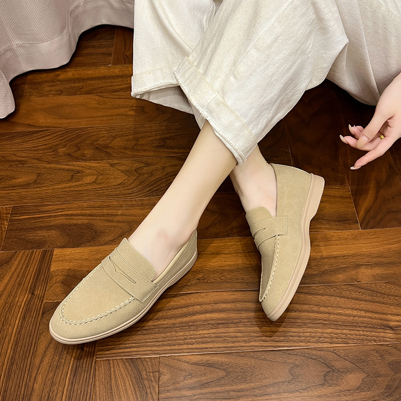 2025 ljetni udobni slip-on loaferi, britanski stil, unutarnje povećanje visine, mikrovlakna gornja, za žene