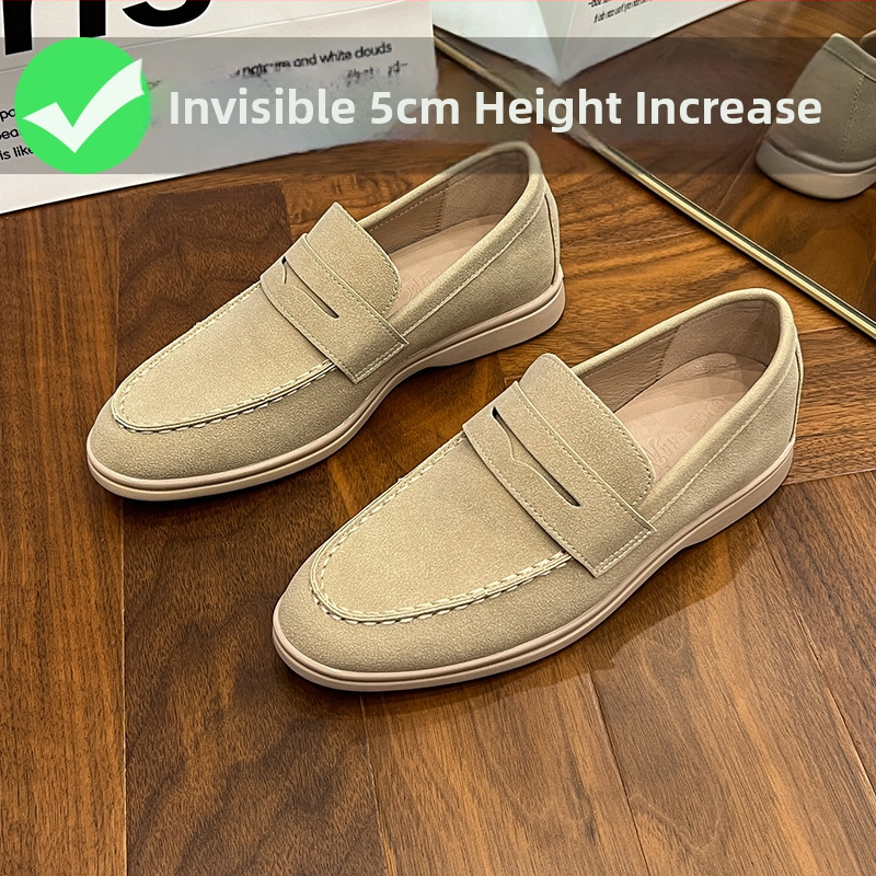 2025 ljetni udobni slip-on loaferi, britanski stil, unutarnje povećanje visine, mikrovlakna gornja, za žene