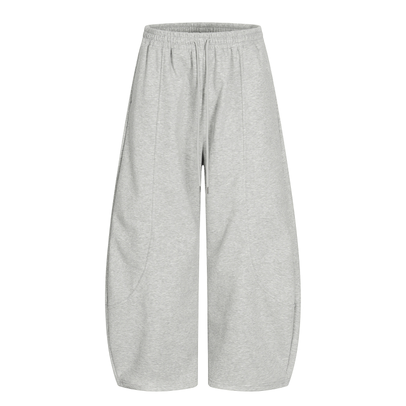 Ženske trenirke hlače u američkom stilu, s dekonstruiranim krojem, debelog flisa, širokog kroja, casual streetwear.