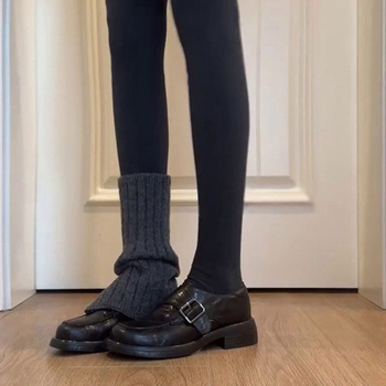 Proljeće 2026. Ženske kožne loaferice s debelim potplatom, udobne, protivklizne, retro stil s chunky petom, okrugli vrh
