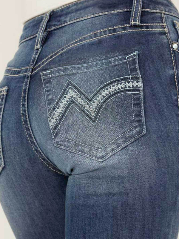 Ženske traperice s vezom, visokim strukom i širokim nogavicama, elastične, denim, proljeće 2025