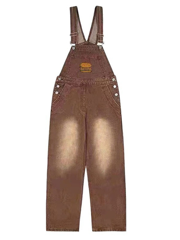 Ženski traper kombinezon u američkom vintage stilu, novi model 2026, ležerni stil, slobodan kroj, široke ravne hlače