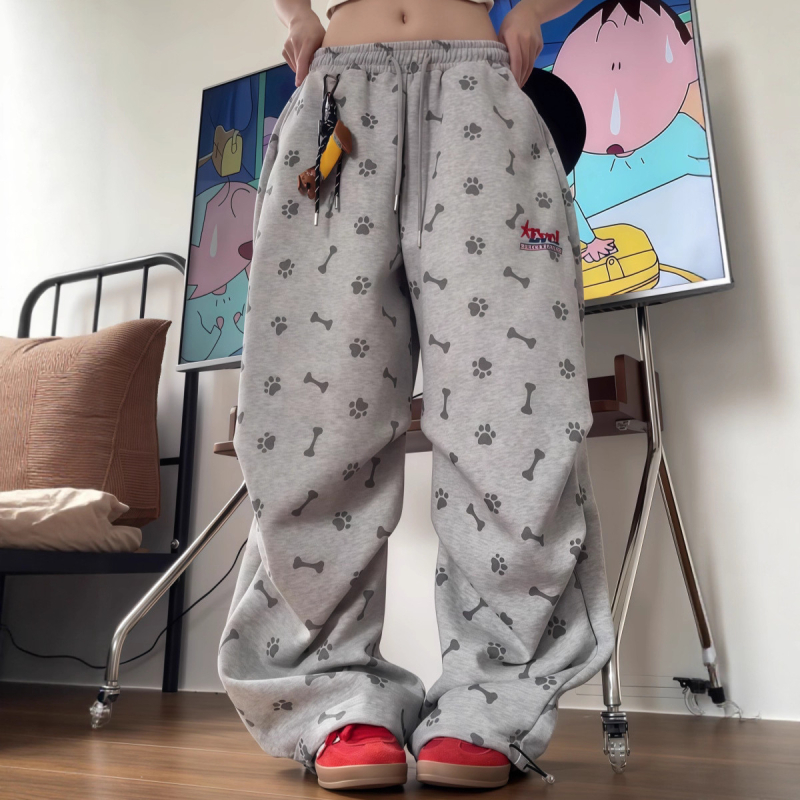 Ženske hlače s američkim retro stilom, širokih krojeva i plisiranih detalja, casual hlače za hip-hop i džez ples, proljeće–jesen