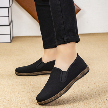 Muške platnene slip-on tenisice s niskim gornjim dijelom, bez vezivanja, velike veličine, prozračne radne cipele