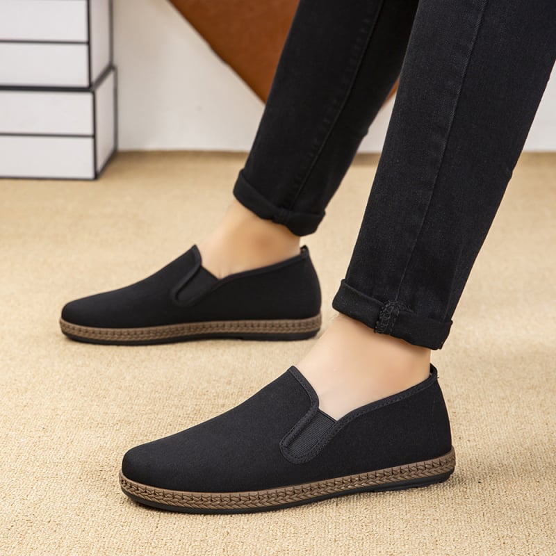 Muške platnene slip-on tenisice s niskim gornjim dijelom, bez vezivanja, velike veličine, prozračne radne cipele