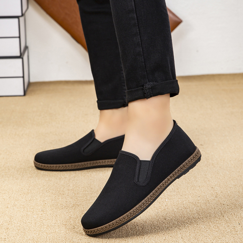 Muške platnene slip-on tenisice s niskim gornjim dijelom, bez vezivanja, velike veličine, prozračne radne cipele