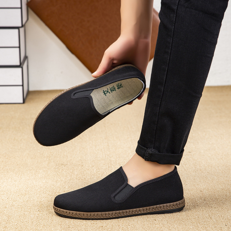Muške platnene slip-on tenisice s niskim gornjim dijelom, bez vezivanja, velike veličine, prozračne radne cipele