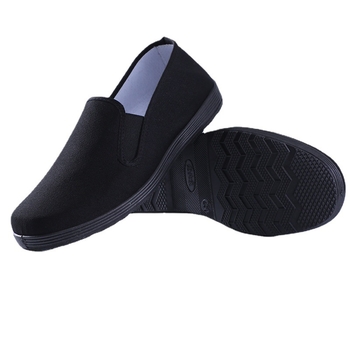 Unisex platnene tenisice, prozračne, slip-on, crne, za posao
