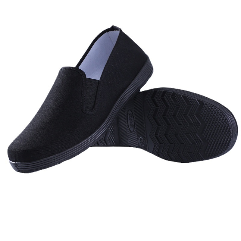 Unisex platnene tenisice, prozračne, slip-on, crne, za posao