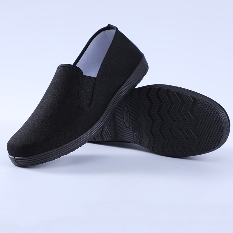 Unisex platnene tenisice, prozračne, slip-on, crne, za posao